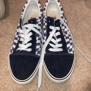 Echo Blue and White Checkered Sneakers